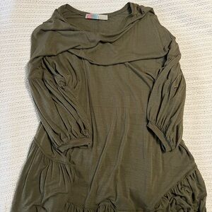 Free People Olive Green Blouse